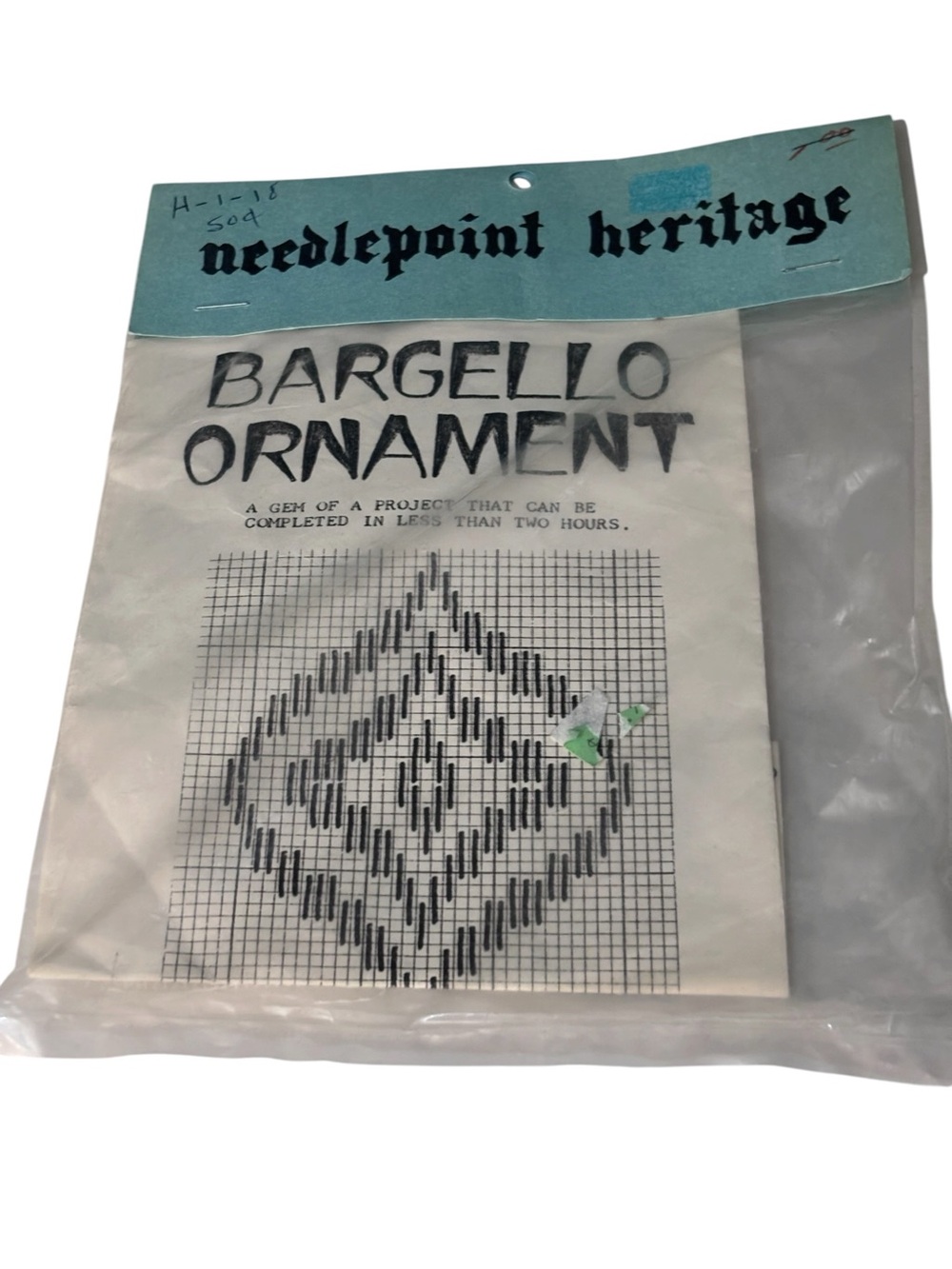 Vintage Needlepoint Heritage Bargello Ornament Christmas Cross Stitch Kit